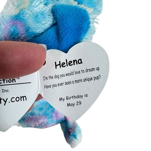Ty Beanie Babies Beanie Boos Helena Rainbow Unicorn Husky Dog 6" TySilk - Picture 5 of 8
